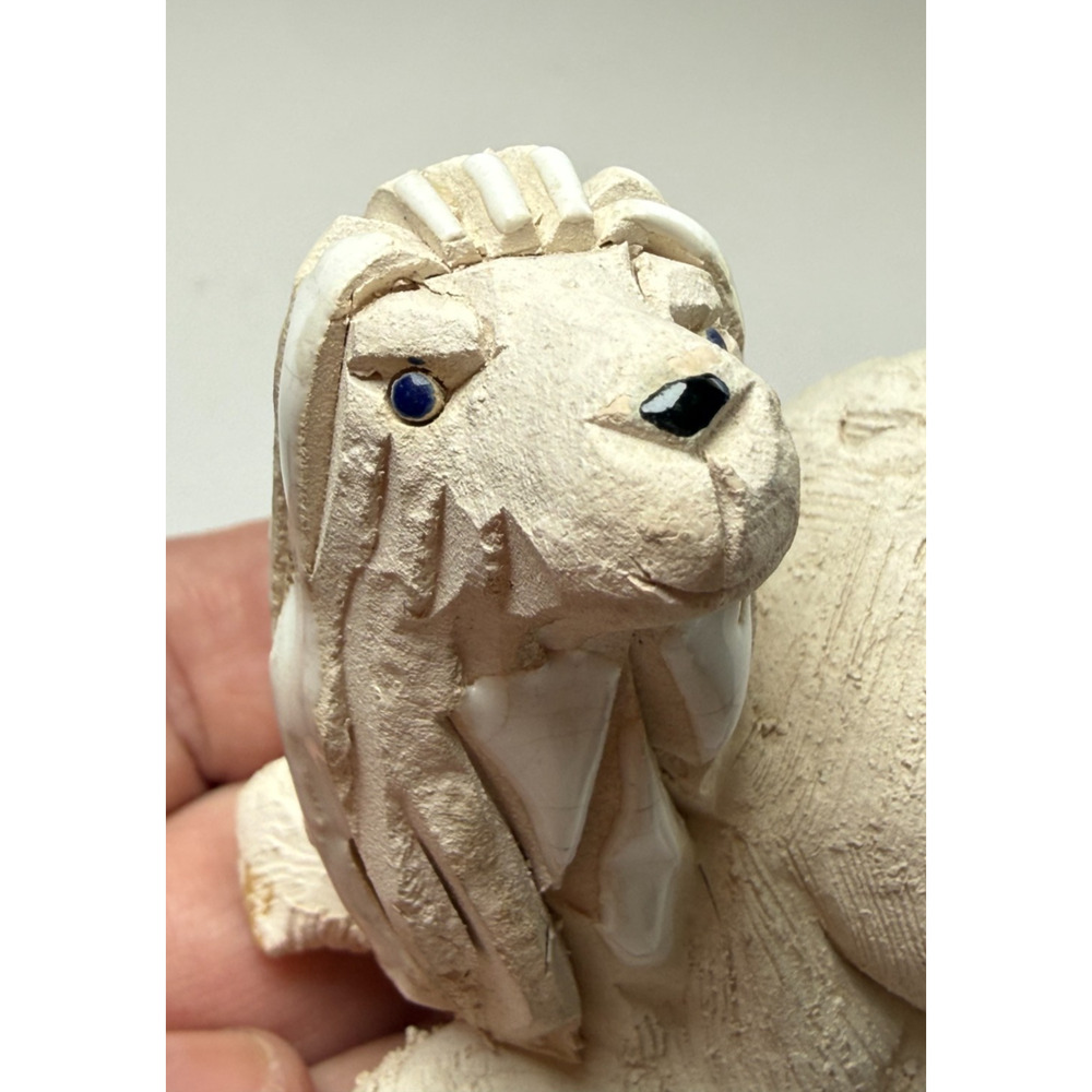 Artesania Rinconada Baby Camel #91 Llama Alpaca Figurine Uruguay White Clay - Picture 6 of 6